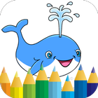 whale coloring game আইকন