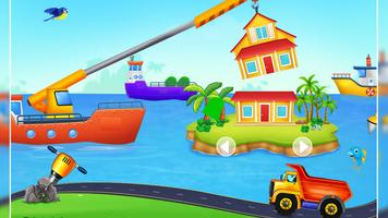 kids builder truck game poster