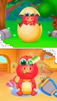 de cuidado de bebés dinosaurio Poster