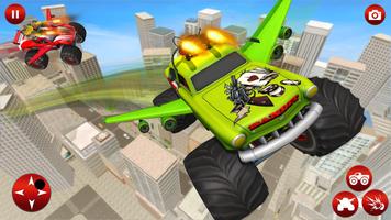 Flying Monster Truck Shooting Game Affiche