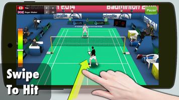 Badminton 3D Affiche