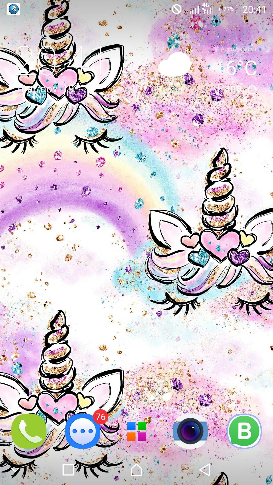 Cute Unicorn Girl Wallpapers Kawaii Backgrounds For Android Apk Download - kawaii unicorn roblox girl