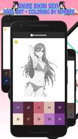 Girly Anime Sexy Bikini Pixel Art Color By Number capture d'écran 2
