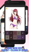 Girly Anime Sexy Bikini Pixel Art Color By Number capture d'écran 3