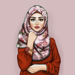 Girly Muslim Wallpaper - Cartoon Hijab