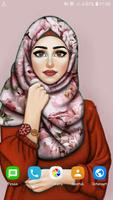 Girly Muslim Wallpaper - Cartoon Hijab capture d'écran 1