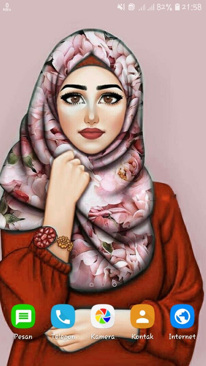 Girly Muslim Wallpaper Cartoon Hijab For Android Apk Download