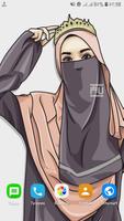 Girly Muslim Wallpaper - Cartoon Hijab screenshot 2