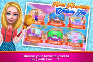 Hotel Room Cleaning Girls Game تصوير الشاشة 1