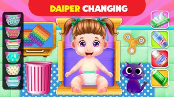 Triplet Chic Baby Care Games ảnh chụp màn hình 2