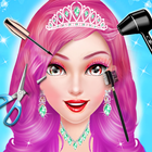 Girls hairstyle salon game icon