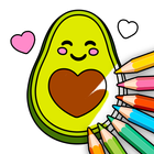 Kawaii Libro para colorear icono