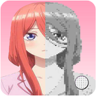 Girly Anime Manga Pixel Art Coloring By Number আইকন