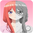 Girly Anime Manga Pixel Art Coloring By Number icon