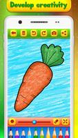 Fruits Vegetables Drawing Book capture d'écran 2