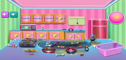 Girls Games House Cleaning Affiche
