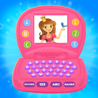 Girls Princess Pink Computer icono