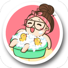 Cute Girl Sticker for WhatsApp icon