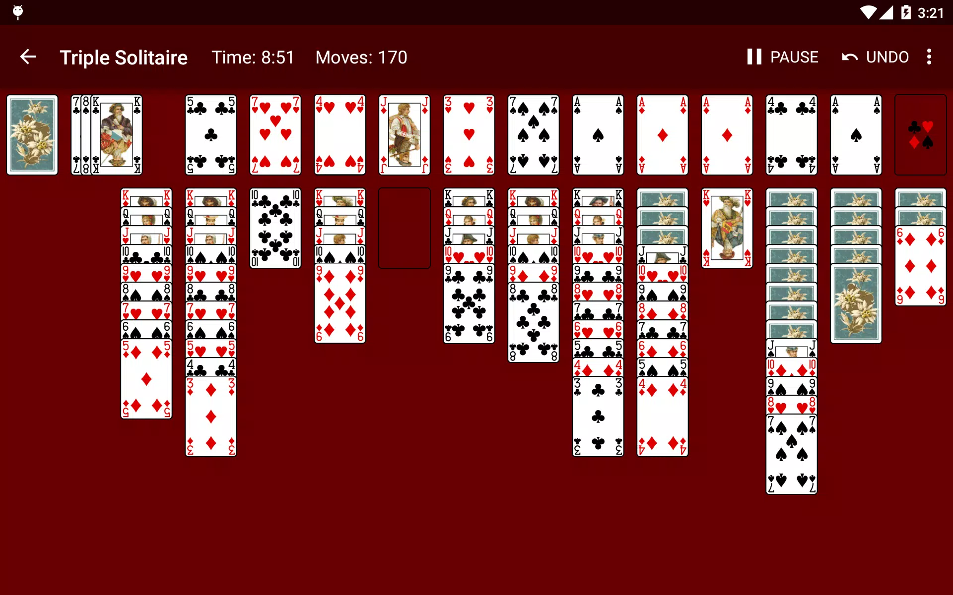 Play Triple Klondike Solitaire