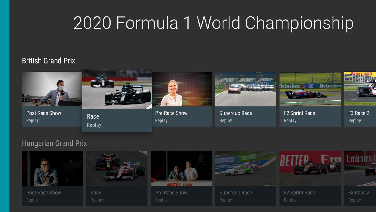 F1TV Viewer for Android TV screenshot 7