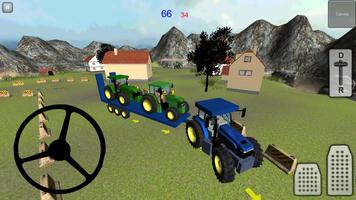 Tracteur Transporteur 3D Affiche