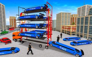 US Police Multi Level Transporter Truck Games Ekran Görüntüsü 1