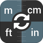 m,cm,mm to yard, feet,inch,Length Unit converter-icoon