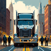 American Truck Cargo Truck 3D