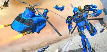 Grand Cargo Helicopter Robot Battle