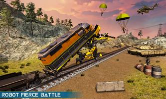 US Army Train Transform Robot Fight Robot Games screenshot 1
