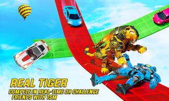 Tiger Robot Car Stunt Car Game capture d'écran 2