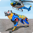 Wolf Robot Transform Helicopter Police Games