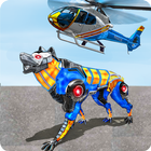 Wolf Robot Transform Helicopter Police Games آئیکن