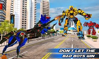 Wolf Robot Transform Helicopter Police Games imagem de tela 2