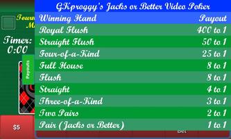 GKproggy Video Poker Free capture d'écran 3