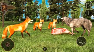 ألعاب الذئب: محاكاة الحيوان الملصق