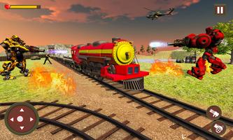 US Army Robot Transform Train Robot Games screenshot 3