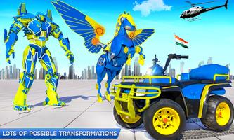 Horse Robot ATV Quad Bike Transform Robot Games Affiche