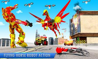 Horse Robot ATV Quad Bike Transform Robot Games capture d'écran 2