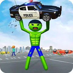 Скачать Stickman Bulky Hero City Smash APK