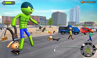 Poster Stickman Bulky Hero City Smash