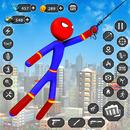 juego desuperhéroe cuerda palo APK