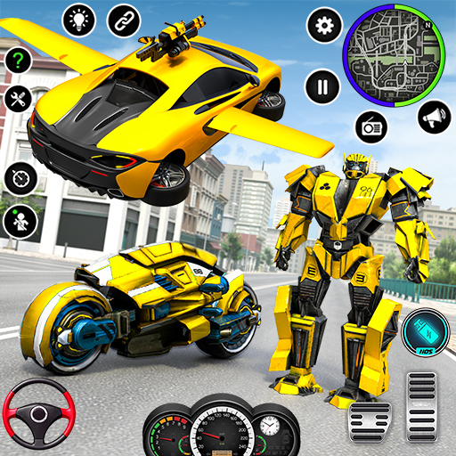 Flying Robot Transforming Game