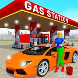 Gas Station Car Wash Car Driving