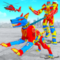 US Police Dog Robot Transform Bike Robot Games