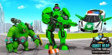 Urso robô Jogo transform carro