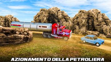 1 Schermata petroliera guida del camion 3D guida in salita