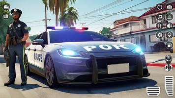 Polisi mobil menyetir offroad poster