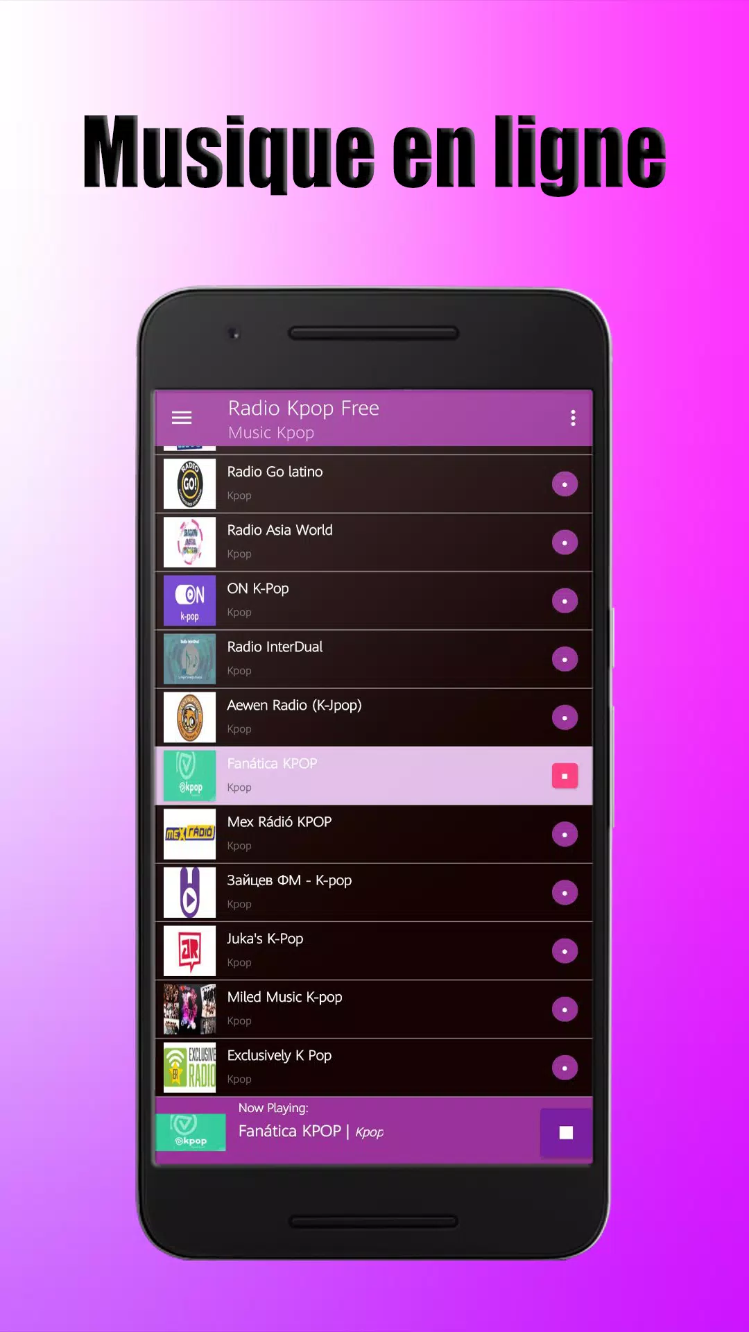 Radio en ligne Kpop APK pour Android Télécharger