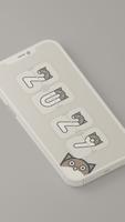 Owl flip desktop clock Plakat